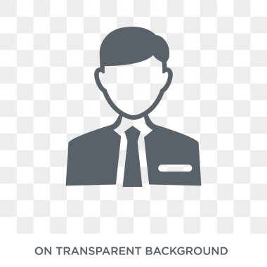 Finans Yöneticisi simgesi. Meslekler koleksiyonundan şeffaf arka plan trendy düz vektör mali işler müdürü simgesi. Mali işler müdürü simge kullanımı web ve mobil için yüksek kaliteli dolu