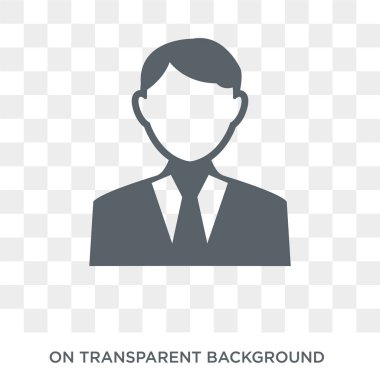 Director icon. Trendy flat vector Director icon on transparent background from Professions collection. High quality filled Director symbol use for web and mobile