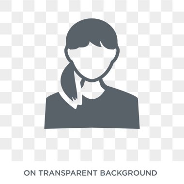 Bebek bakıcısı simgesi. Trendy düz vektör meslekler koleksiyonundan şeffaf arka plan üstünde kutsal kişilerin resmi bebek bakıcısı. Web ve mobil için dolu kaliteli bebek bakıcısı sembolü kullanın