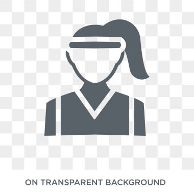 atlet simgesi. Trendy düz vektör meslekler koleksiyonundan şeffaf arka plan üstünde kutsal kişilerin resmi atlet. Yüksek kaliteli dolu atlet simge kullanımı için web ve hareket eden