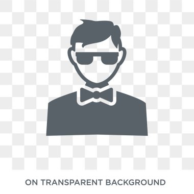 Aktör simgesi. Trendy düz vektör meslekler koleksiyonundan şeffaf arka plan üstünde kutsal kişilerin resmi aktör. Kaliteli oyuncu simge kullanımı web ve mobil için dolu