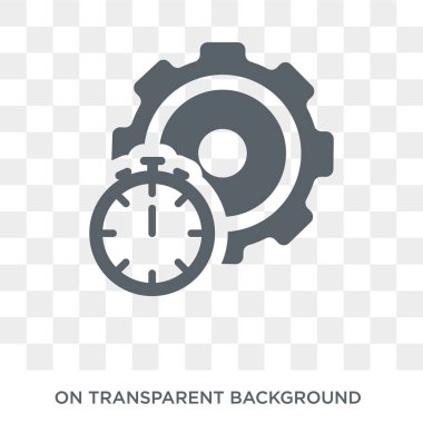 Verimlilik simgesi. Verimlilik tasarım konsepti koleksiyonundan. Basit öğe vektör çizim şeffaf arka plan üzerinde.