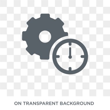 Verimlilik simgesi. Verimlilik tasarım konsepti koleksiyonundan. Basit öğe vektör çizim şeffaf arka plan üzerinde.