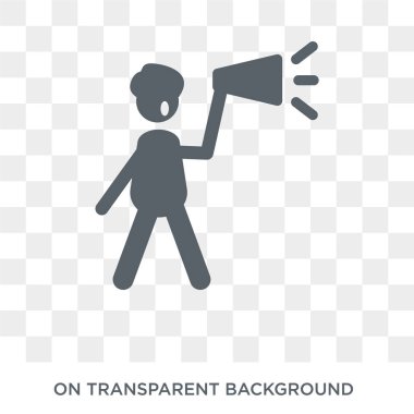 Destekçisi simgesi. Destekçisi tasarım konsepti siyasi koleksiyonundan. Basit öğe vektör çizim şeffaf arka plan üzerinde.