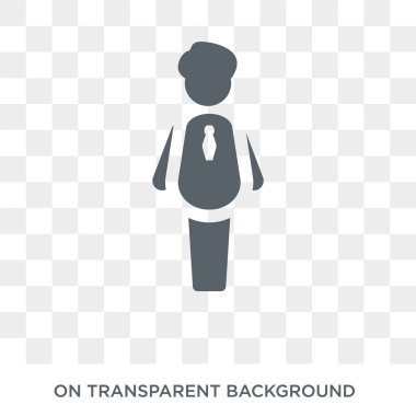 İnsan simgesi. İnsan tasarım konsepti koleksiyonundan. Basit öğe vektör çizim şeffaf arka plan üzerinde.