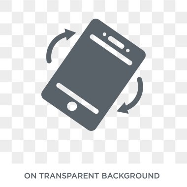 Tilt simgesi. Yapay zeka, geleceğin teknoloji koleksiyonu üzerinden saydam arka plan trendy düz vektör Tilt simgesi. Yüksek kalite Tilt simge kullanımı web ve mobil için dolu