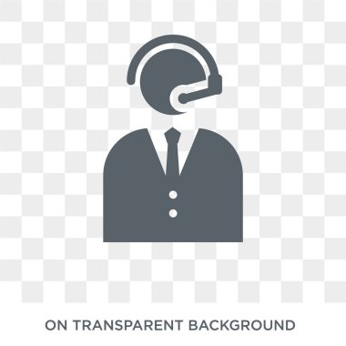 Kişisel asistan simgesi. Yapay zeka, geleceğin teknoloji koleksiyonu üzerinden saydam arka plan trendy düz vektör kişisel asistan simgesi. Yüksek kaliteli dolu kişisel asistan simge kullanımı için web ve hareket eden