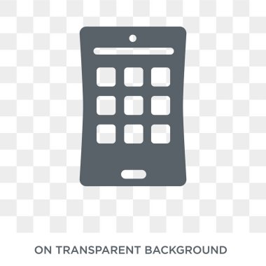 Mobil esnek ekran simgesi. Yapay Zeka, Future Technology koleksiyonundan şeffaf arka plan üzerinde trendy düz vektör Mobil esnek ekran simgesi. Web ve mobil cihazlar için yüksek kaliteli dolu Mobil esnek ekran sembolü kullanımı