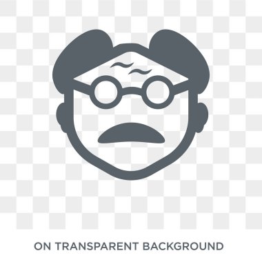 Oldman yüz simgesi. Trendy düz vektör Oldman yüz simgesi insanlar koleksiyonundan şeffaf arka plan üzerinde. Yüksek kaliteli Oldman yüz simge kullanımı web ve mobil için dolu