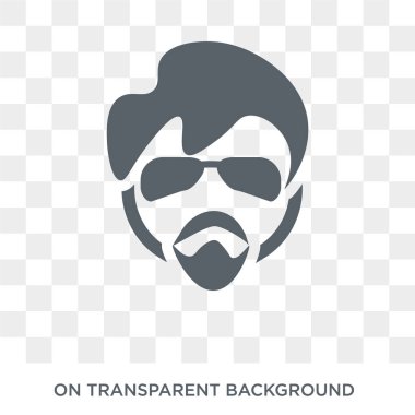 Yüz gözlük ve keçi sakalı simgesi olan adamım. Trendy düz vektör adam yüz gözlük ve keçi sakalı kutsal kişilerin resmi üstünde insanlar koleksiyonundan şeffaf arka plan ile. Yüksek kaliteli adam yüz gözlük ve keçi sakalı ile dolu