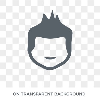 Küçük çocuk yüz simgesi. Trendy düz vektör insanlar koleksiyonundan şeffaf arka plan üzerinde küçük çocuk yüz simgesi. Yüksek kaliteli küçük çocuk yüz simge kullanımı web ve mobil için dolu