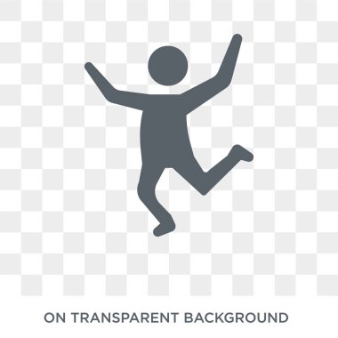 Mutlu bir adam simgesi. Trendy düz vektör insanlar koleksiyonundan şeffaf arka plan üstünde kutsal kişilerin resmi mutlu adam. Mutlu bir adam simge kullanımı web ve mobil için yüksek kaliteli dolu