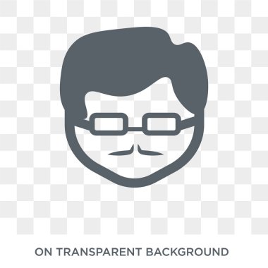 Babam yüz simgesi. Trendy düz vektör baba yüz simgesi insanlar koleksiyonundan şeffaf arka plan üzerinde. Babam yüz simge kullanımı web ve mobil için yüksek kaliteli dolu