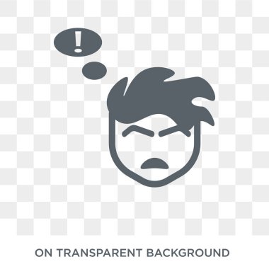 Kızgın adam simgesi. Trendy düz vektör insanlar koleksiyonundan şeffaf arka plan üstünde kutsal kişilerin resmi kızgın adam. Kızgın adam simge kullanımı web ve mobil için yüksek kaliteli dolu