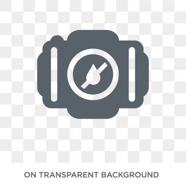 Su Resist kamera simgesi. Trendy düz vektör Su Resist kamera simgesi deniz koleksiyonundan şeffaf arka plan üzerinde. Yüksek kaliteli Su Resist kamera simge kullanımı web ve mobil için dolu