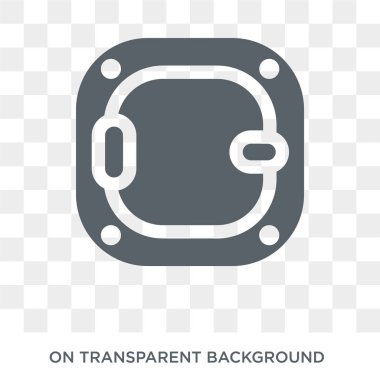 Lombar simgesi. Deniz koleksiyonundan şeffaf arka plan trendy düz vektör Porthole simgesi. Lombar simge kullanımı web ve mobil için yüksek kaliteli dolu