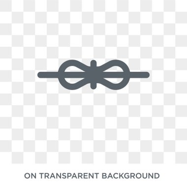 Düğüm simgesi. Deniz koleksiyonundan şeffaf arka plan trendy düz vektör düğüm simgesi. Yüksek kaliteli web ve mobil için düğüm sembol kullanın dolu