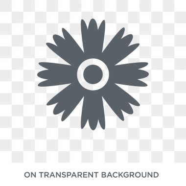 Wedelia simgesi. Trendy düz vektör doğa koleksiyonundan şeffaf arka plan üstünde kutsal kişilerin resmi Wedelia. Wedelia simge kullanımı web ve mobil için yüksek kaliteli dolu