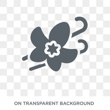 Vanilla icon. Trendy flat vector Vanilla icon on transparent background from nature collection. High quality filled Vanilla symbol use for web and mobile