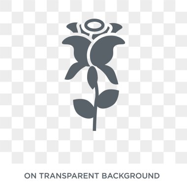 Rose icon. Trendy flat vector Rose icon on transparent background from nature collection. High quality filled Rose symbol use for web and mobile