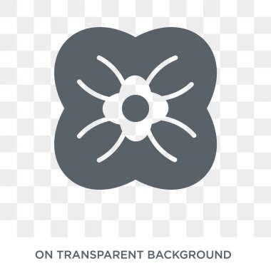 Haşhaş simgesi. Doğa koleksiyonundan şeffaf arka plan trendy düz vektör Poppy simgesi. Web ve mobil cihazlar için yüksek kaliteli dolu Haşhaş sembolü kullanımı