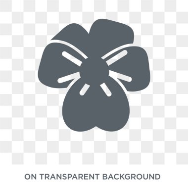 Pansy simgesi. Doğa koleksiyonundan şeffaf arka plan üzerinde Trendy düz vektör Pansy simgesi. Web ve mobil cihazlar için yüksek kaliteli dolgulu Pansy sembolü kullanımı