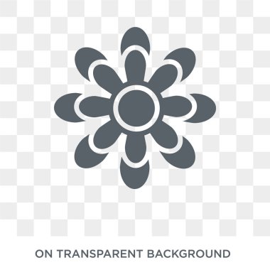 Zinnia simgesi. Trendy düz vektör doğa koleksiyonundan şeffaf arka plan üstünde kutsal kişilerin resmi Zinnia. Yüksek kaliteli Zinnia simge kullanımı web ve mobil için dolu