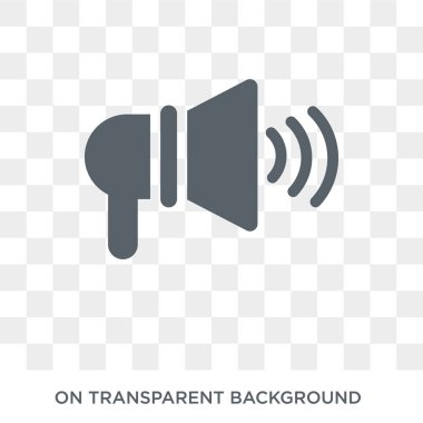 Ses ayarı simgesi. Ses tasarım konsepti koleksiyonundan. Basit öğe vektör çizim şeffaf arka plan üzerinde.