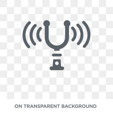 Tuning çatal simgesi. Tuning çatal tasarım konsepti müzik koleksiyonundan. Basit öğe vektör çizim şeffaf arka plan üzerinde.