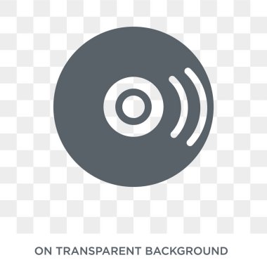 Vinil simgesi. Vinil tasarım konsepti koleksiyonundan. Basit öğe vektör çizim şeffaf arka plan üzerinde.