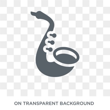 Tuba simgesi. Tuba tasarım konsepti koleksiyonundan. Basit öğe vektör çizim şeffaf arka plan üzerinde.