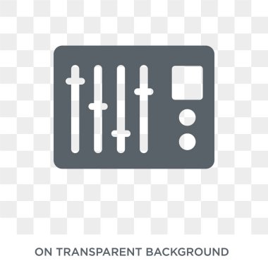 Ses karıştırıcı simgesini. Ses karıştırıcı tasarım konsepti koleksiyonundan. Basit öğe vektör çizim şeffaf arka plan üzerinde.