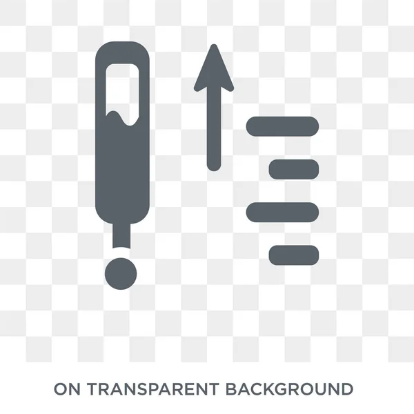 Temperatur Ikonen Temperatur Designkoncept Från Samling Enkelt Element Vektorillustration Transparent — Stock vektor