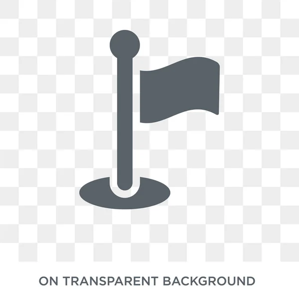 Flaggikonen Flagga Designkoncept Från Samling Enkelt Element Vektorillustration Transparent Bakgrund — Stock vektor