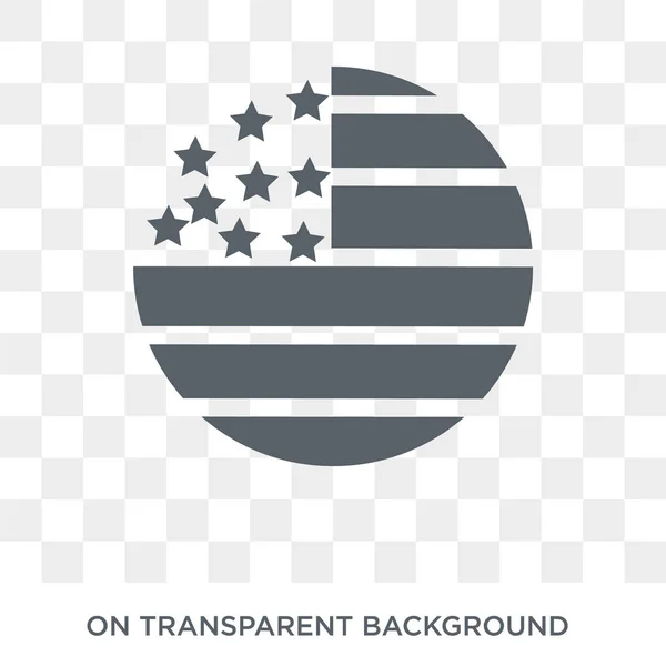 Icono Trendy Flat Vector Icono Sobre Fondo Transparente Estados Unidos — Vector de stock