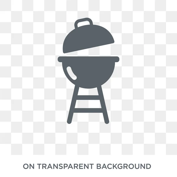 Bbq Pictogram Trendy Platte Vector Bbq Pictogram Transparante Achtergrond Uit — Stockvector