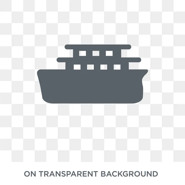 Hajó Ikonra Hajó Kollekciójának Koncepció Egyszerű Elem Átlátszó Háttér Vektor — Stock Vector
