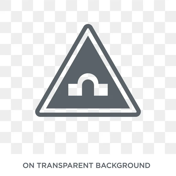 桥路标图标 时尚平坦的矢量桥路标图标透明背景从交通标志收集 高质量的填充桥梁路标符号用于网络和移动 — 图库矢量图片
