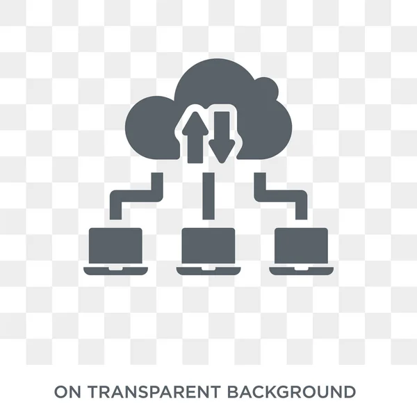 Icono Computación Nube Moderno Vector Plano Icono Computación Nube Sobre — Vector de stock