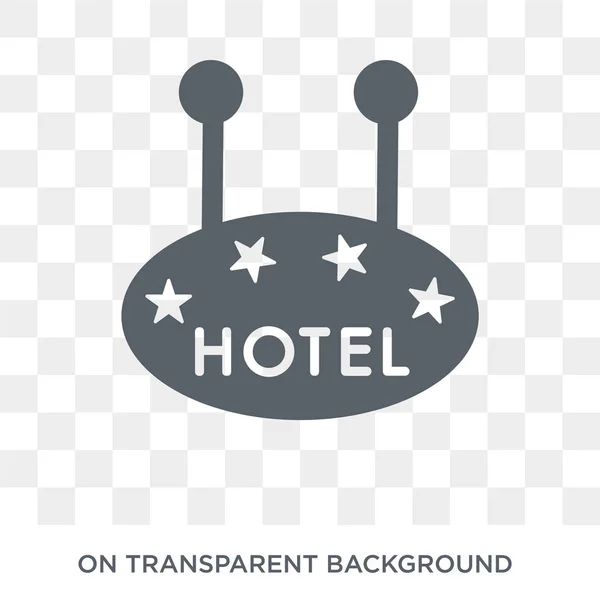 Señal Colgante Del Hotel Del Icono Cuatro Estrellas Señal Colgante — Vector de stock