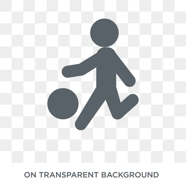 Icono Kickball Icono Moda Vector Plano Kickball Sobre Fondo Transparente — Vector de stock