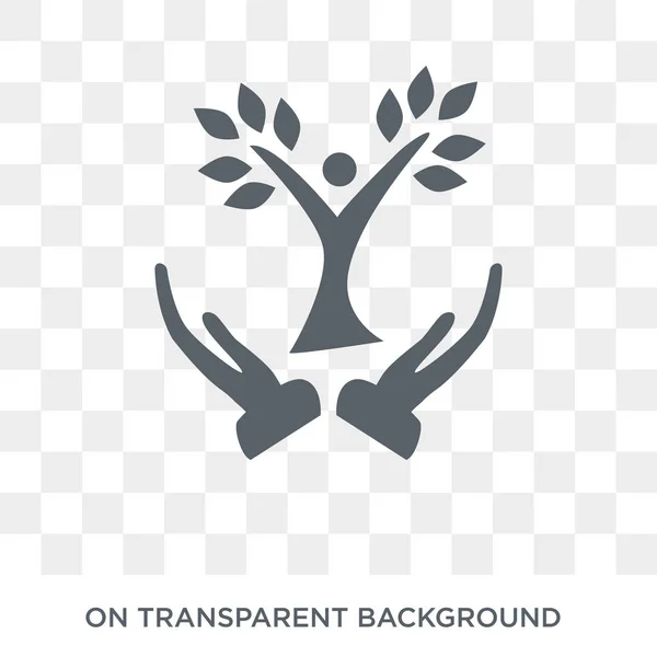 Baum Des Lebens Trendige Flache Vektorbaum Ikone Auf Transparentem Hintergrund — Stockvektor
