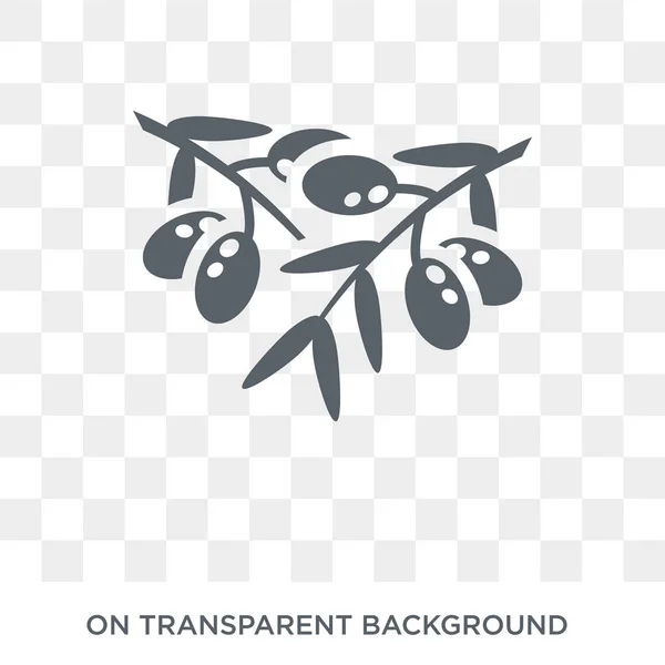 Olive Branch Icon Trendy Flat Vector Olive Branch Icon Transparent — Stockový vektor