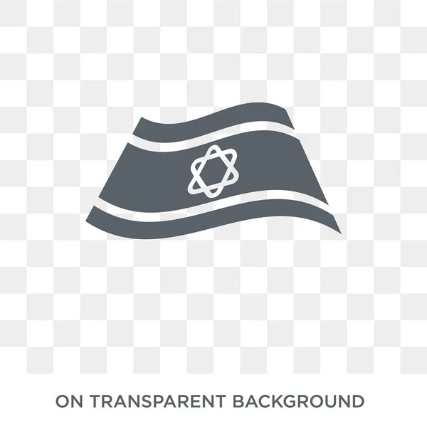 Ikona Flagi Izraela Płaskie Wektor Ikonę Flagi Izraela Przezroczystym Tle — Wektor stockowy