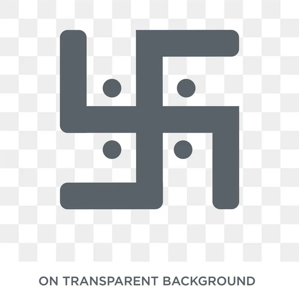 Swastika Icon Trendy Flat Vector Swastika Icon Transparent Background Religion — 图库矢量图片