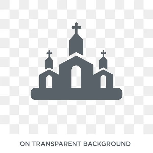 Icono Iglesia Icono Moderno Iglesia Vector Plano Sobre Fondo Transparente — Vector de stock