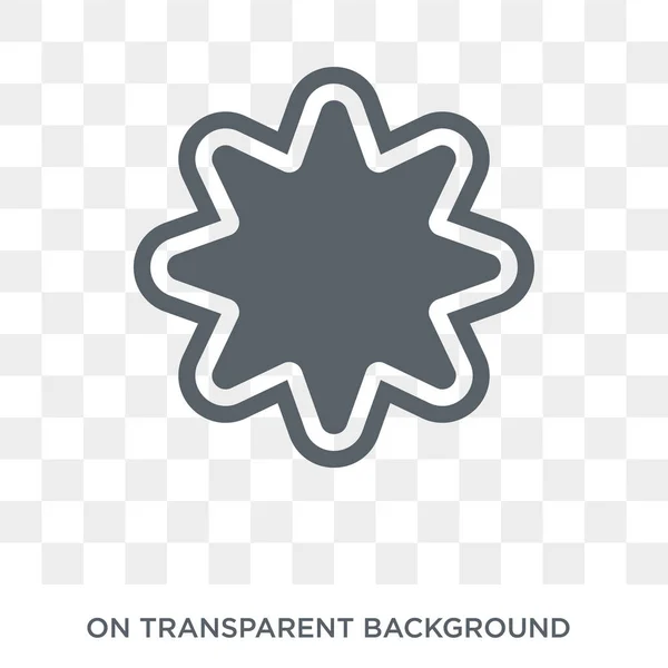 Bahai Icon Trendy Flat Vector Bahai Icon Transparent Background Religion — Stock Vector