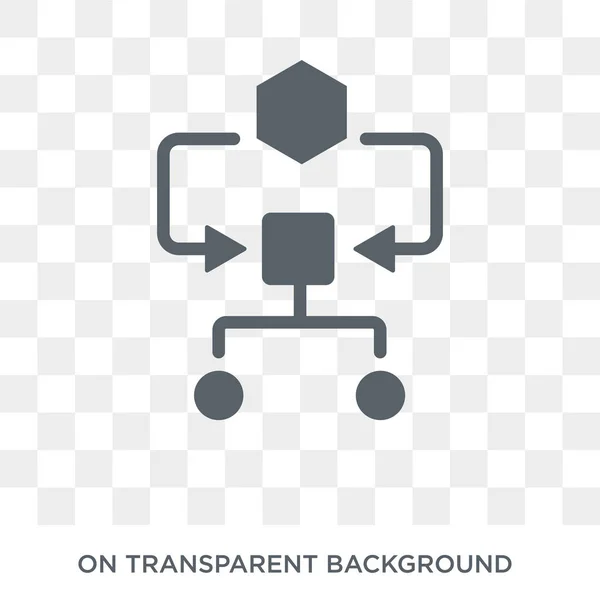 Algorithm Icon Trendy Flat Vector Algorithm Icon Transparent Background Programming — Stock vektor