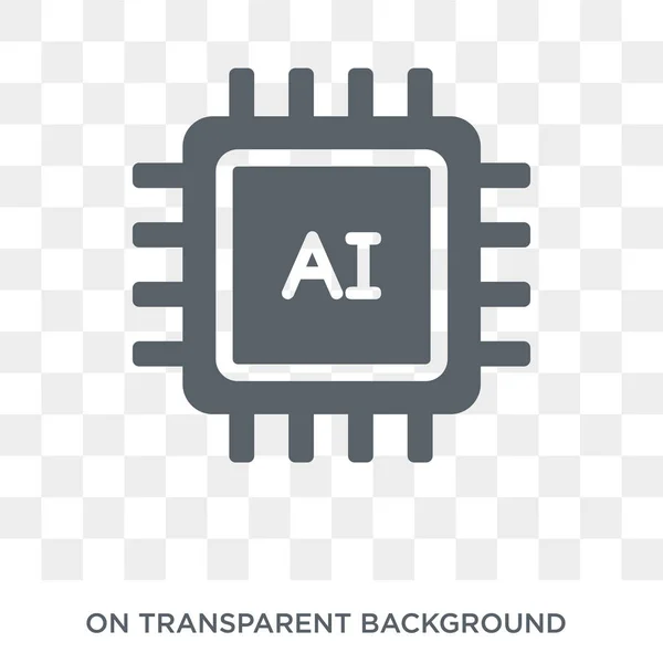 AI icon. Trendy flat vector AI icon on transparent background from