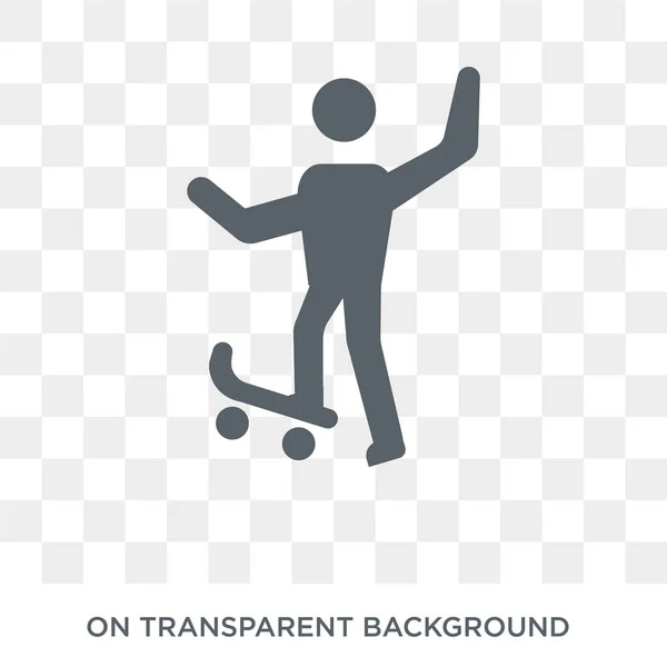 Hombre Montando Skateboarding Icono Hombre Vector Plano Moda Montar Icono — Vector de stock